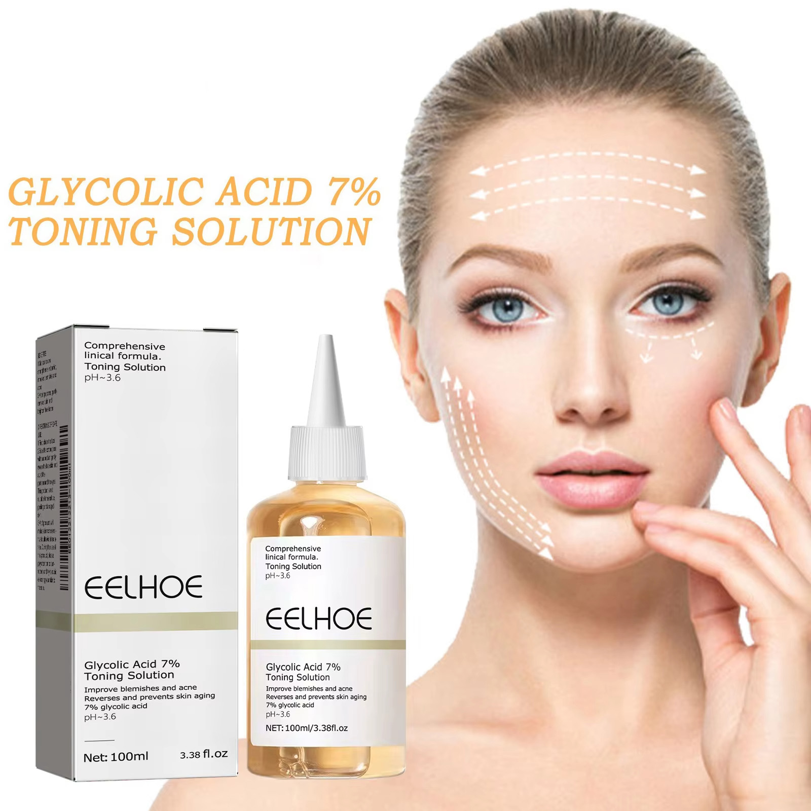 Luxury Skincare Brands - Glycolzuur 7% toneroplossing Exfoliërende toner Poriënverkleiner